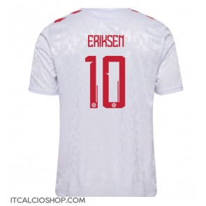 Danimarca Christian Eriksen #10 Seconda Maglia Europei 2024 Manica Corta